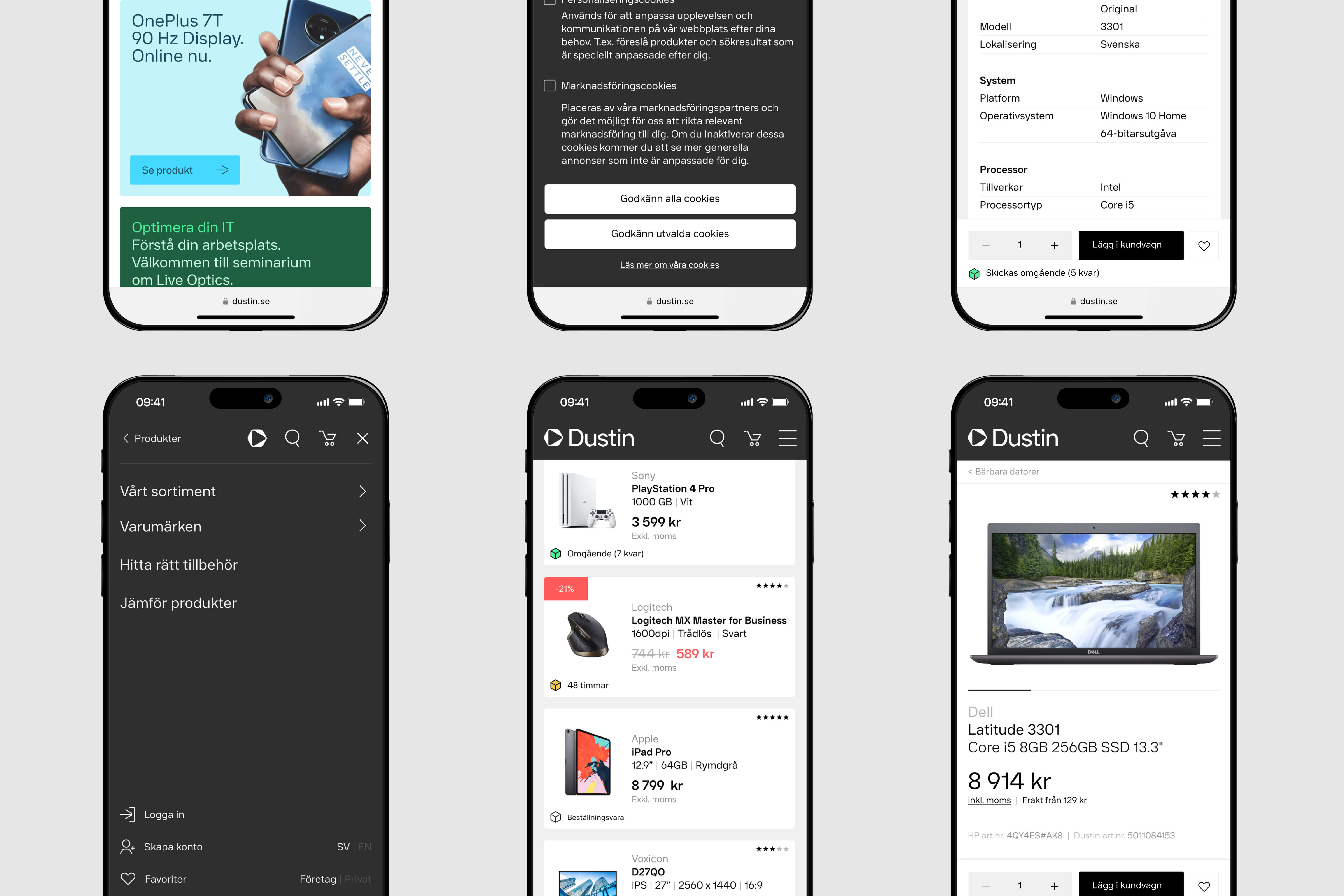 A selection of mobile UI designs applying new brand done by me.