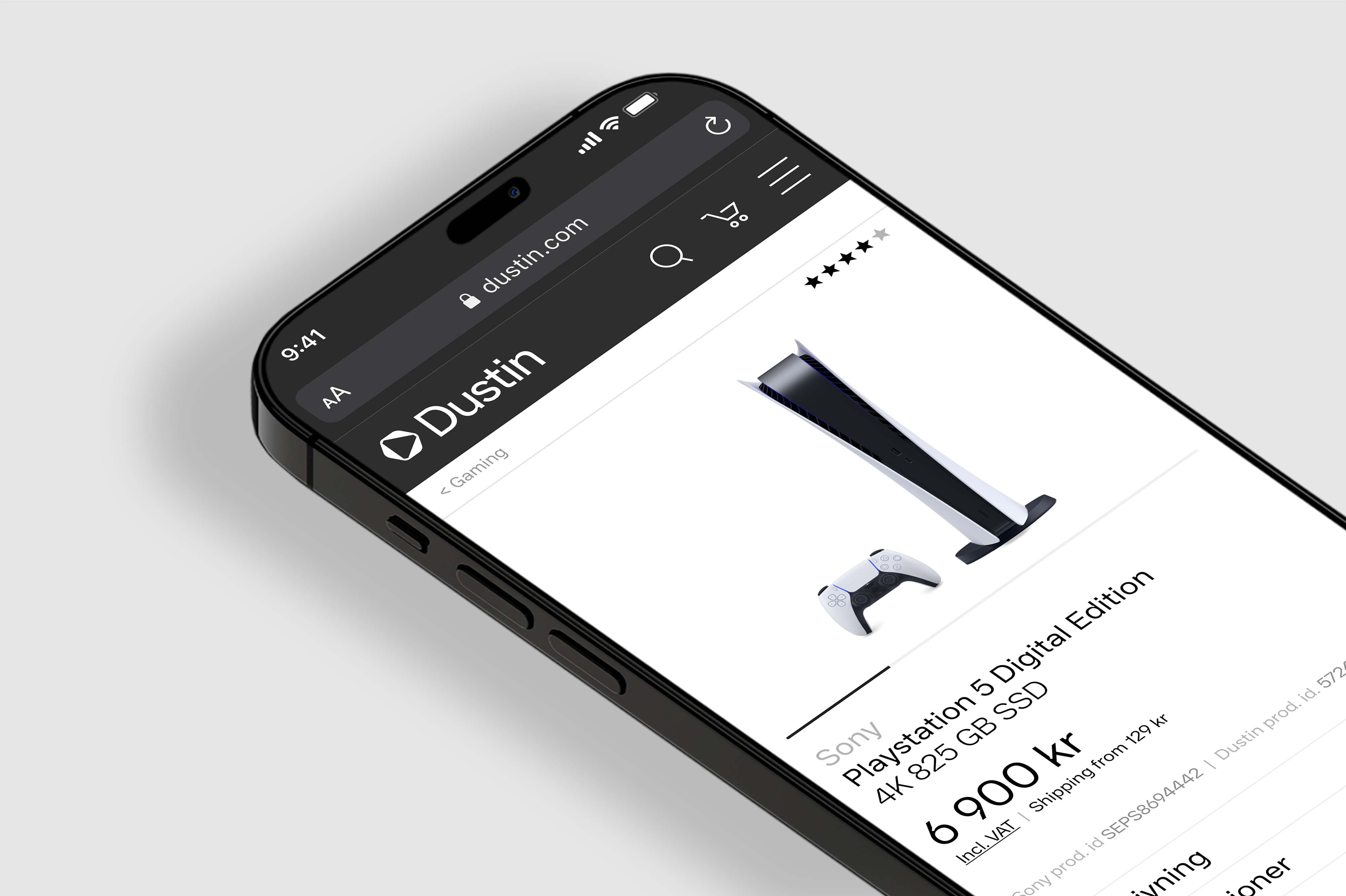 New mobile product page design.