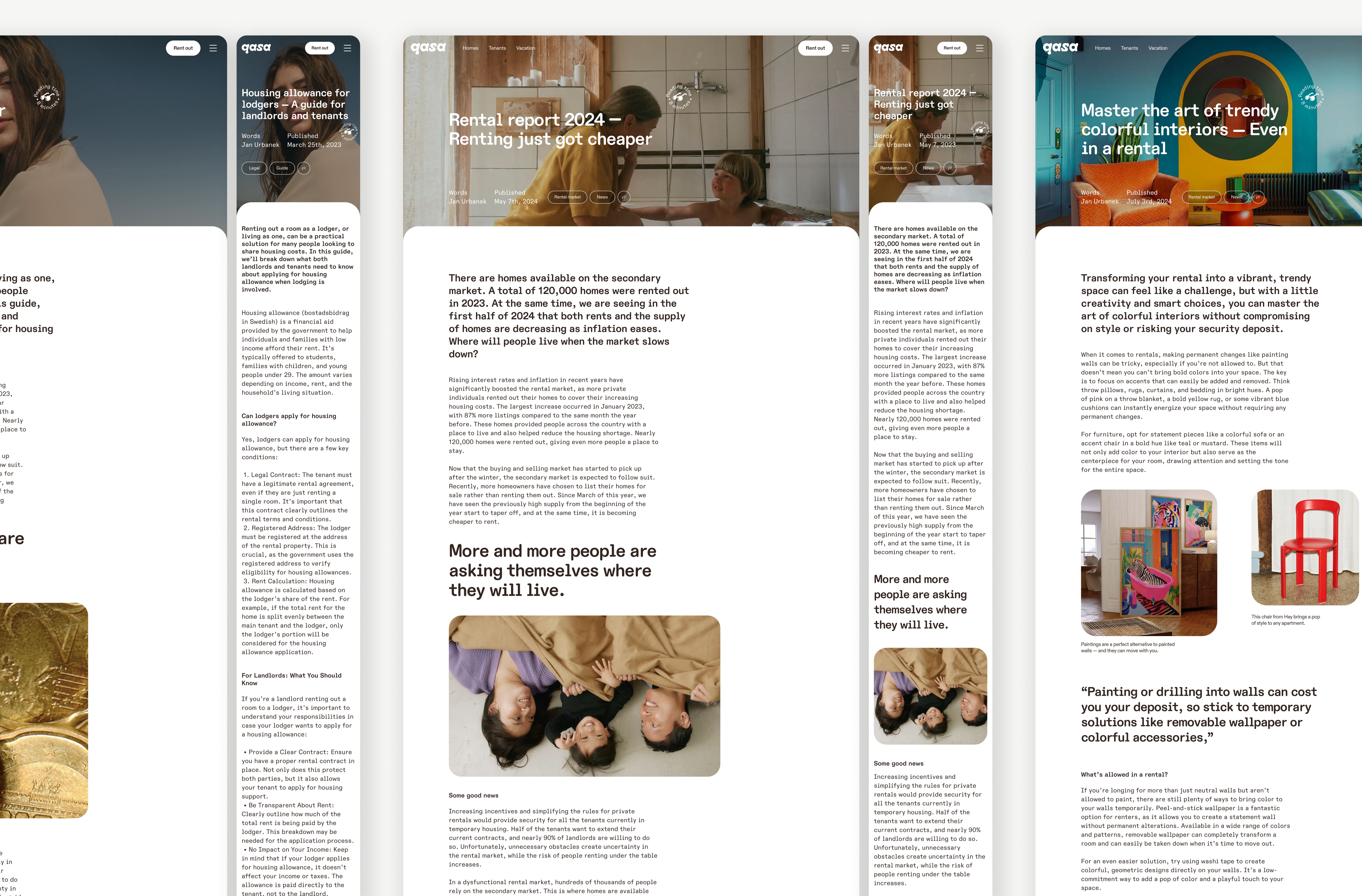 Three articles shown on mobile and desktop layouts